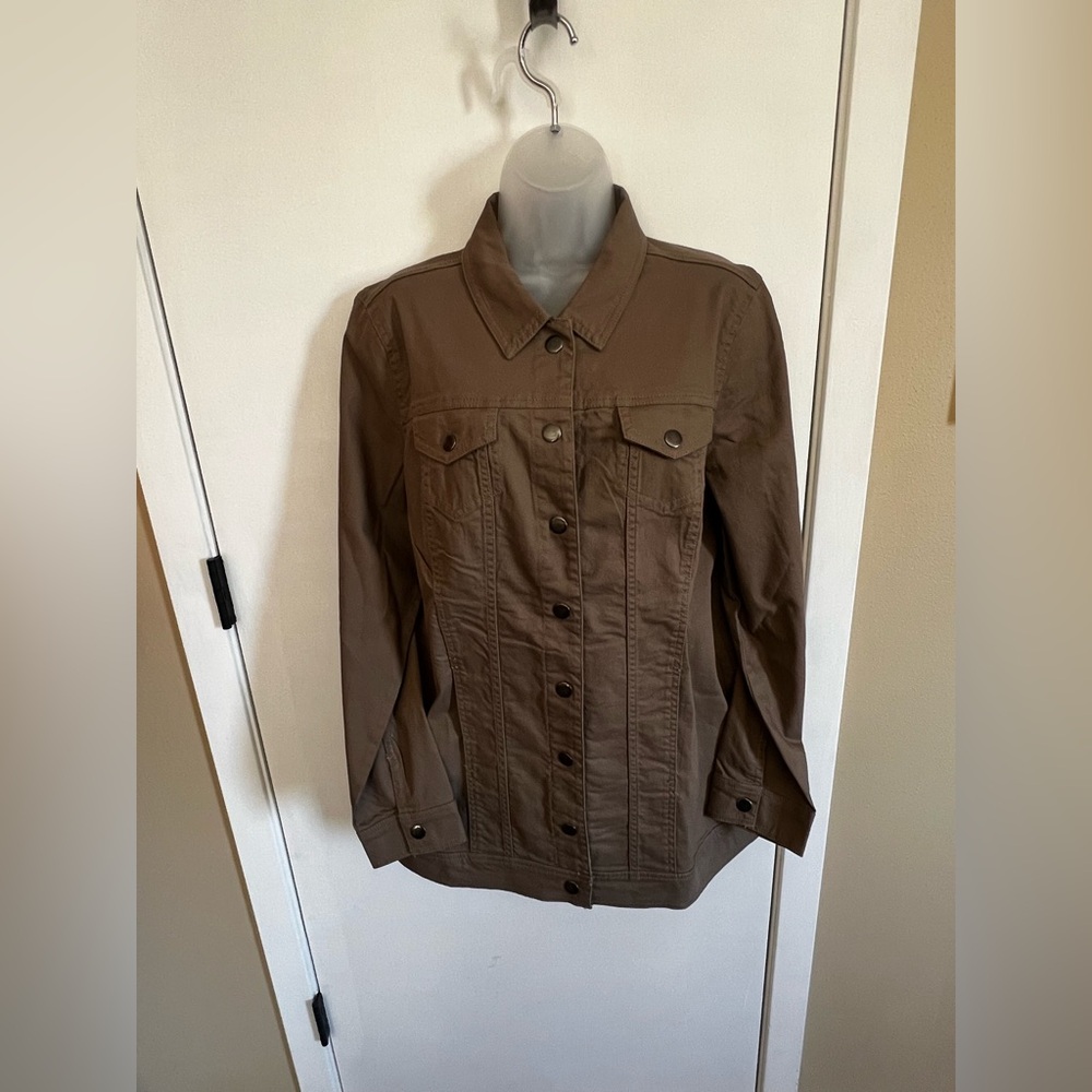 Appleseed's Brown Button-Front Jean Jacket - image 1